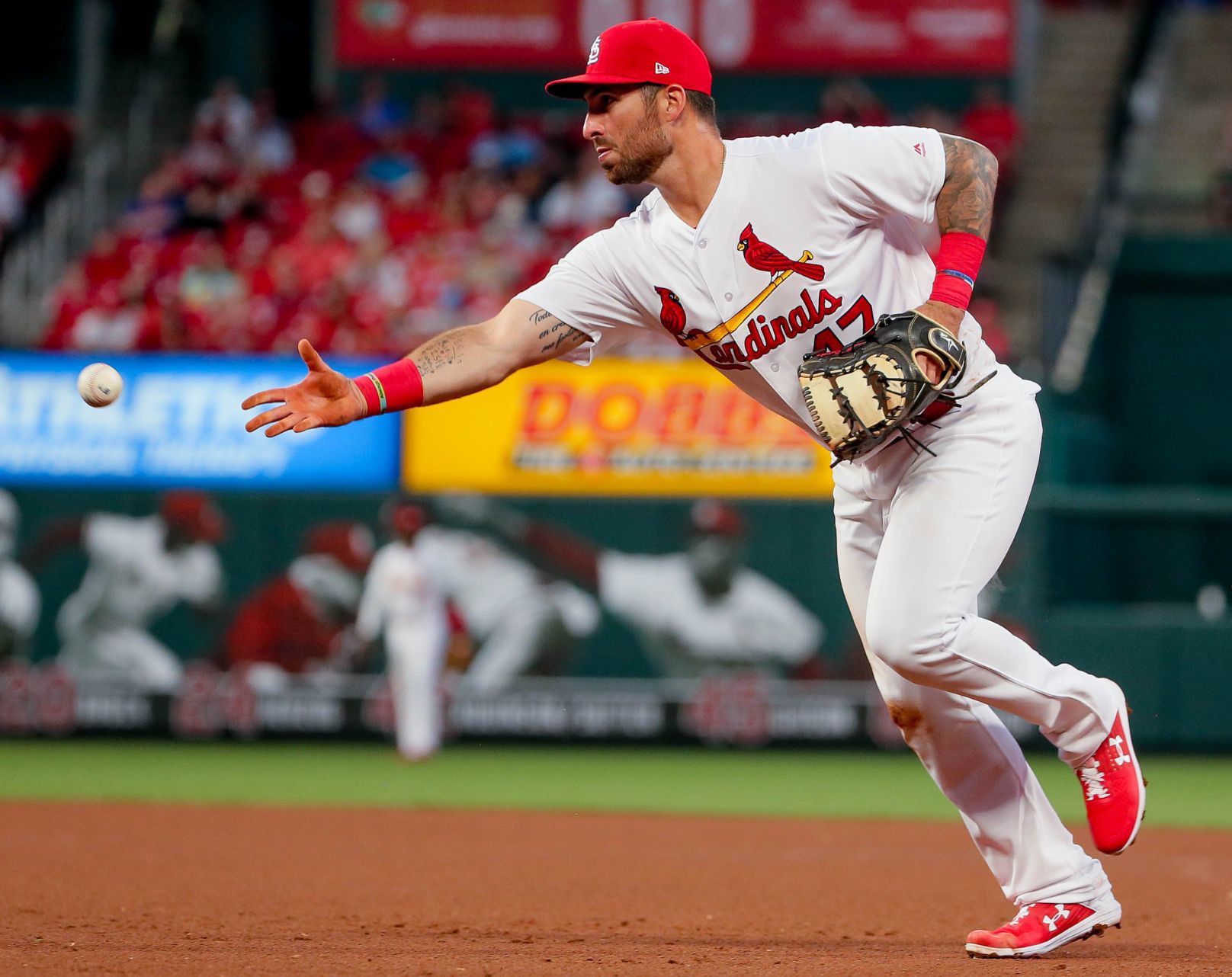 St. Louis Cardinals take on the Miami Marlins at Busch
